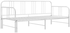 Białe Metalowe Łózko Rozkładane 90X200 Cm L6-G84