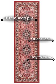 Czerwony chodnik Nouristan Skazar Isfahan, 80x250 cm