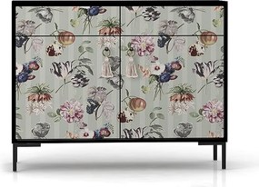 Szafka typu kredens z 2 drzwiami i 2 szufladami z nadrukowanego MDF