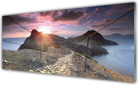 Dekor Szklany do Kuchni Szlak nad Przepaścią o Zmierzchu