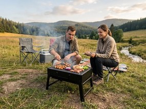 Przenośny grill na węgiel drzewny EASY TRAVEL 35x29 cm