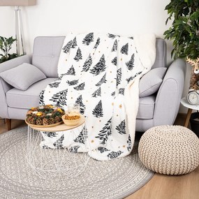 4Home Koc z barankiem Frosted Trees, 150 x 200 cm