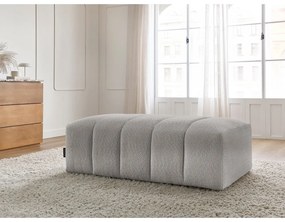 Jasnoszary podnóżek z materiału bouclé Annecy – Bobochic Paris