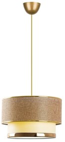 Lampa wisząca Cake - beżowa, złota