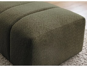 Zielony podnóżek z materiału bouclé Annecy – Bobochic Paris