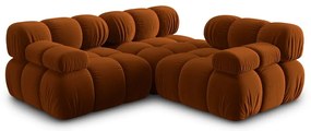 Pomarańczowa aksamitna sofa 282 cm Bellis – Micadoni Home
