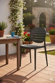 Czarne nowoczesne krzesło sztaplowane 120cm R0-K20