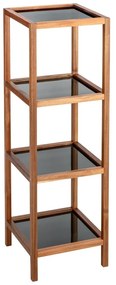 Czarno-naturalny szklany regał łazienkowy 36x112 cm Fondi – Wenko