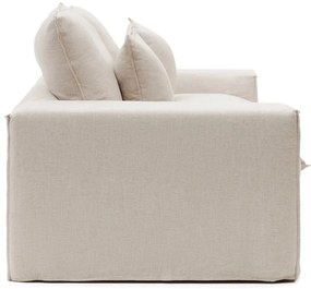 Beżowa lniana sofa 280 cm Anarela – Kave Home