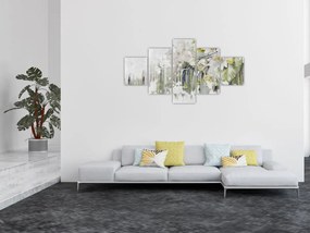 Obraz - Białe kwiaty, vintage (125x70 cm)