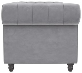 Jasnoszara aksamitna sofa 236 cm Felix – Støraa