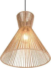 Metalowa lampa wisząca w naturalnym kolorze z kloszem plecionki papierowej ø 35 cm Rosalie – Reality