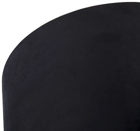 Lampa sufitowa z abażurem z czarnego i złotego aksamitu 25 cm - Combi Black klasyczny/Antyczny Oswietlenie wewnetrzne