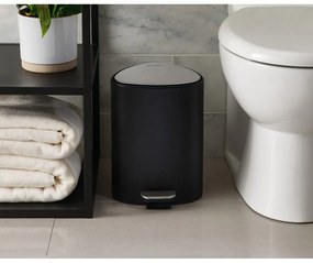 Stalowy kosz na śmieci z pedałem w kolorze matowej czerni 5 l EasyStore Luxe – Joseph Joseph