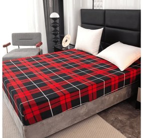 PrzytulneMieszkanie.pl Prześcieradło z mikropluszu ALBURY 90x200 cm czerwone