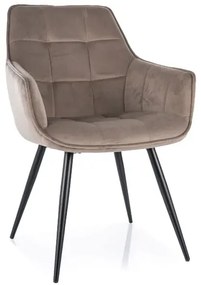 Krzesło LILIA VELVET ciemnobeżowe SIGNAL