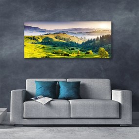 Obraz na płótnie Poranna Mgła nad Polami