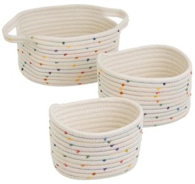 Tekstylne koszyki zestaw 3 szt. 30x18x14 cm – Casa Selección