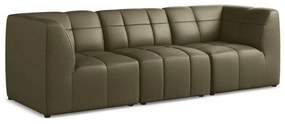 Sofa z imitacji skóry w kolorze khaki 255 cm Aloha – Makamii
