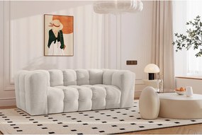 Sofa dwuosobowa BALOO, tkanina szenilowa, Ecru