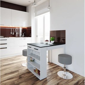 Stół do jadalni antracyt/biały 67x100x77.5 repose