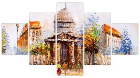 Obraz - Malowana miejska pamiątka (125x70 cm)