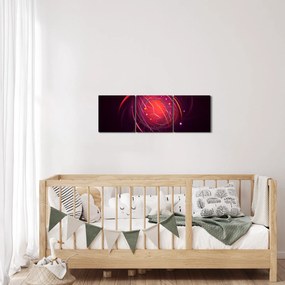Współczesny obraz abstrakcji (z zegarem) (90x30 cm)