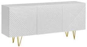 Komoda PYRAMID 160 biały mat/złota FURNIVAL