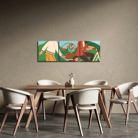 Obraz - Piękny dzień (z zegarem) (90x30 cm)