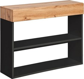 Szafka na buty wisząca EASY 2 czarna/dąb wotan