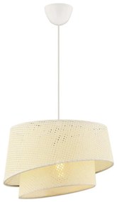 Lampa wisząca na przewodzie BARETTE 1xE27/60W/230V kremowa