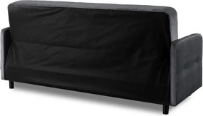 Sofa z Funkcją Spania CUBA Rozkładana Wersalka Dwuosobowa Szara Nowoczesna do Salonu