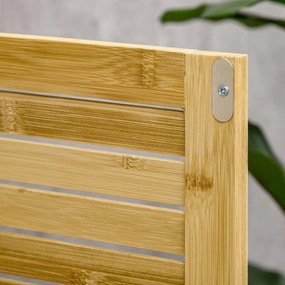 HOMCOM Szafka łazienkowa z bambusa z półkami i drzwiczkami stylowa i praktyczna | Aosom PL