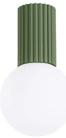 Plafon HALO zielony oliwkowy IP44 ryflowany SOLLUX  LIGHTING