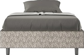 Łóżko wyposażone w stelaż z listwami tapicerowane 120x190 tkaniny Era 2 szary Azelia