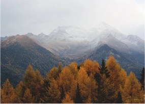 Obraz na szkle - Widok na grzbiety górskie (70x50 cm)