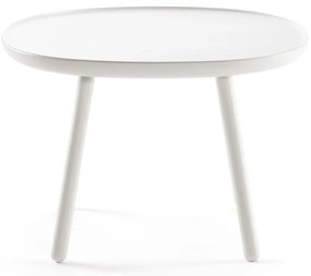 Biały stolik z litego drewna EMKO Naïve, ø 64 cm