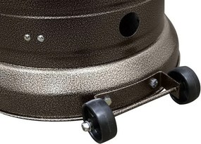 Gazowy ogrzewacz tarasowy z regulatorem i osłoną ochronną, brązowy