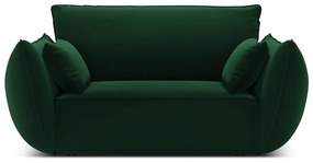 Ciemnozielony aksamitny fotel Vanda – Mazzini Sofas