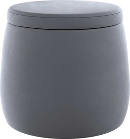 Puf Candy Jar kolor szary tkanina połyskliwa, welwetowa