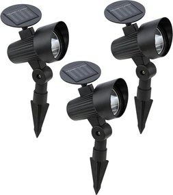 Eglo 48504 - ZESTAW 3x solarnych lamp LED GIONATA LED/200 mAh IP44 czarne