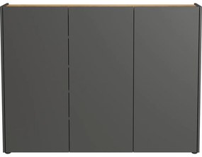 Antracytowa szafka na buty w dekorze dębu 138x105x25 cm Libbiano – Germania