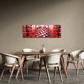 Obraz abstrakcji przycisku (z zegarem) (90x30 cm)