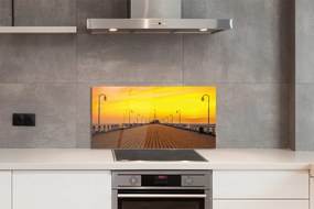 Panel Szklany Zachód Słońca nad Molo