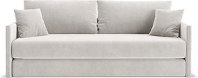 Beżowa aksamitna rozkładana sofa 209 cm Shannon – Cosmopolitan Design