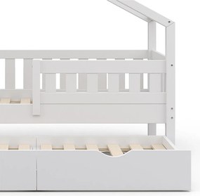 Łóżko domowe biały 167.6x87.6x133.6 design