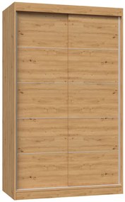 Nowoczesna szafa przesuwna 120 cm dąb artisan - Stoflis 4X