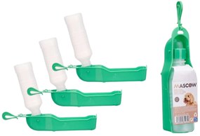 Butelka podróżna z miską dla psów 250 ml ANIMAL, zielona