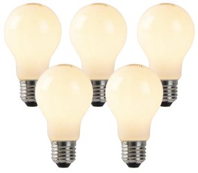 Zestaw 5 ściemnialnych żarówek LED E27 z opalizującym szkłem 4W 320lm 2200K