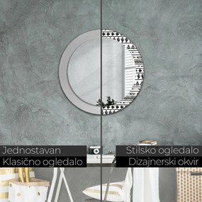 Boho minimalistyczny Lustro dekoracyjne okrągłe